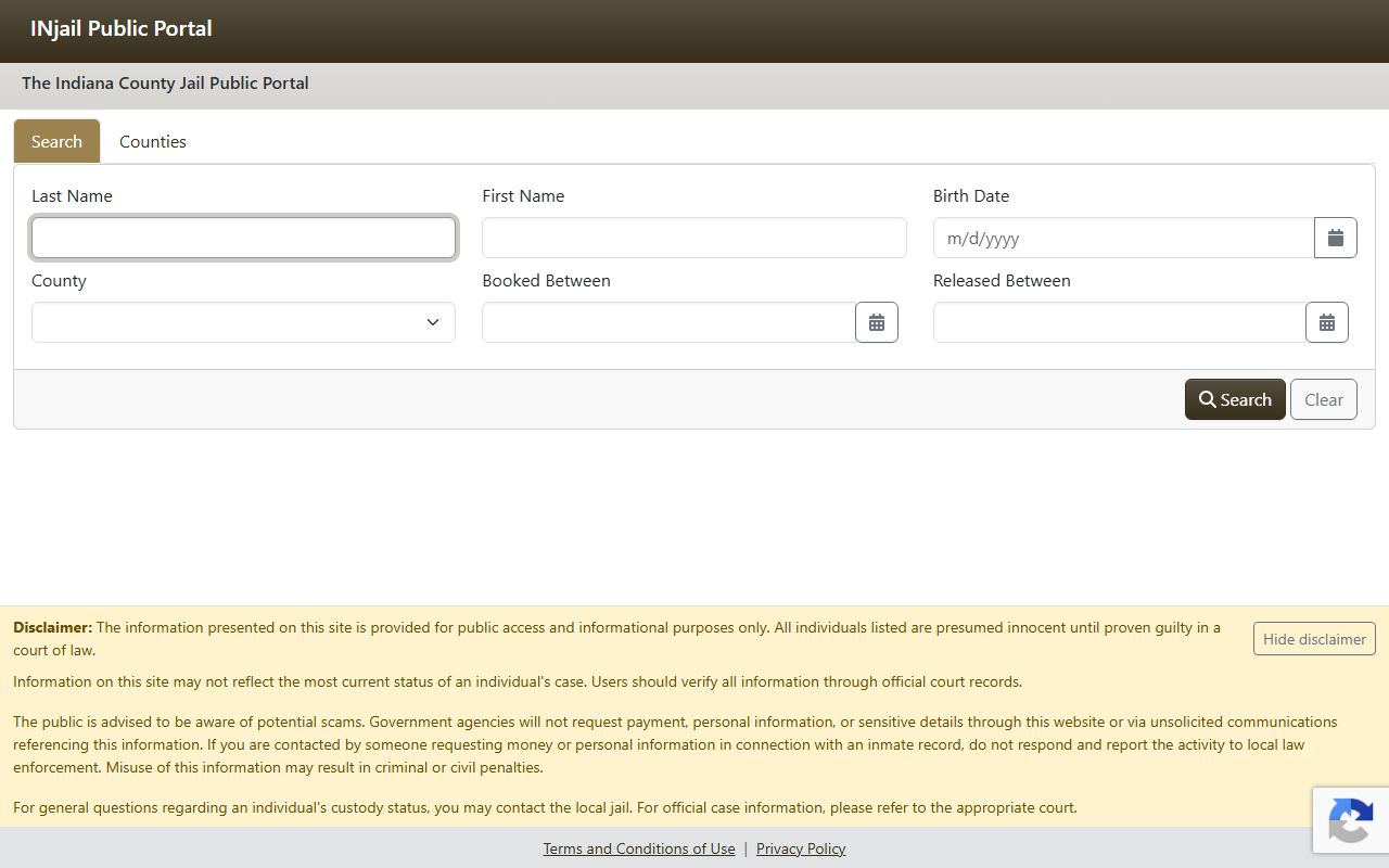 Kosciusko County arrest records Indiana County Jail Public Portal