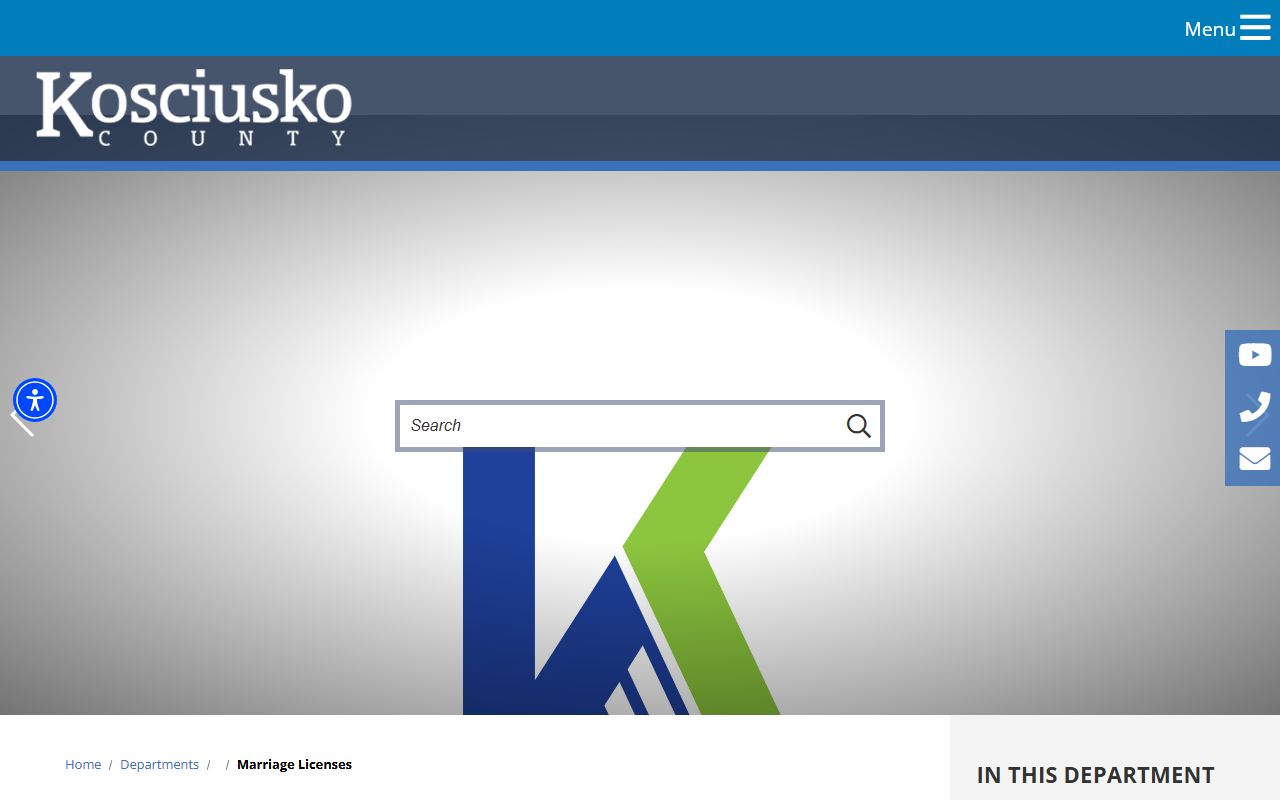 Kosciusko County marriage records local marriage license instructions
